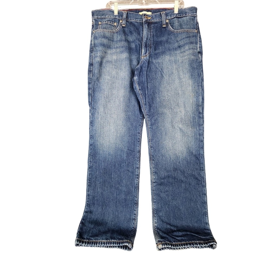 LL Bean Mens Standard‎ Fit Flannel Lined Jeans 36x30 Blue Denim Cotton